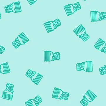 Rocket science aeronautical engineer line vector seamless pattern Stock Illustration