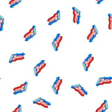 Rocket science isometric icon seamless pattern Stock Illustration