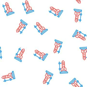 Rocket science vector seamless pattern 库存插图