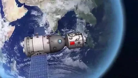 Rocket separation process Stock Footage 234494136