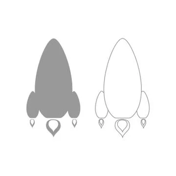 Rocket  set  icon . Illustrazione stock