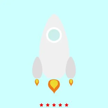 Rocket  set  it is color icon . Stock Illustration
