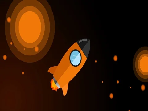 Rocket ship animation Stock Footage