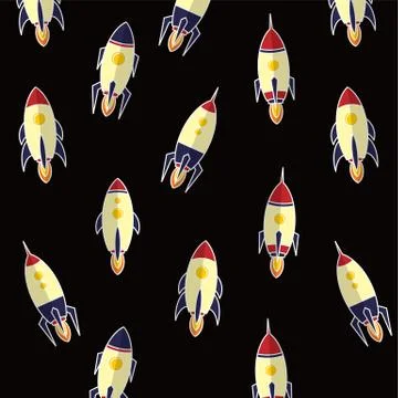 Rocket ship background Illustrazione stock