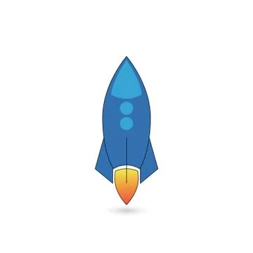 Rocket ship doodle icon. Hand drawn sketch in vector Stock Illustration