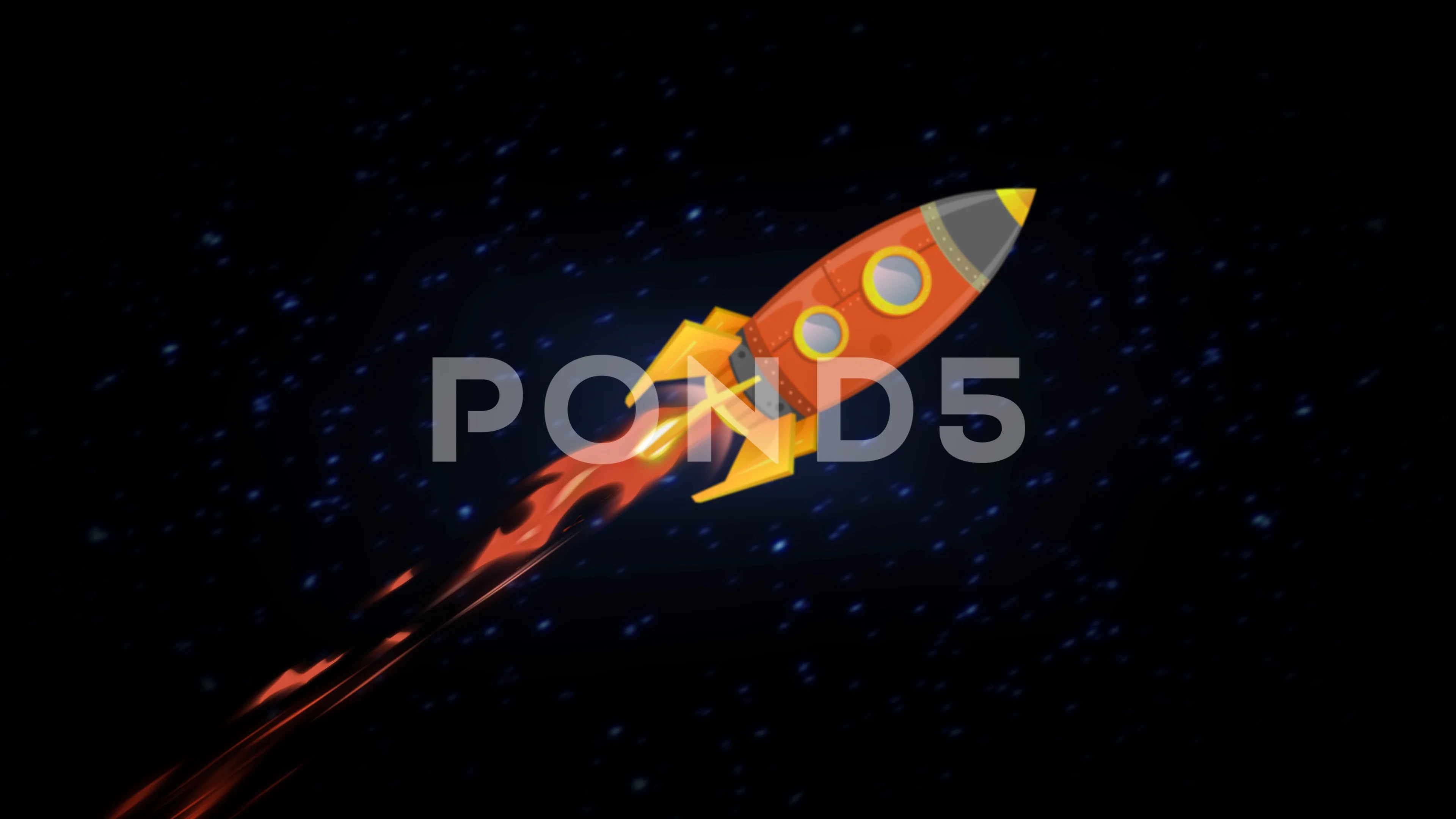 Rocket Ship Flying Through Space Animati... | Stock Video | Pond5