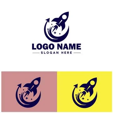 Rocket ship icon Spacecraft Spaceship Rocketcraft flat logo sign symbol edi.. Stock-Illustration
