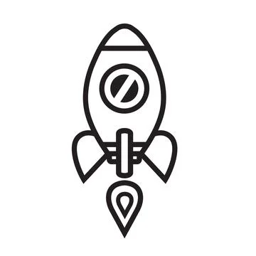 Rocket ship icon vector Stock Illustration