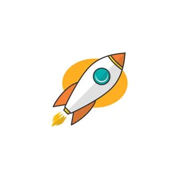 Rocket ship launch space travel theme vector Stock Illustration