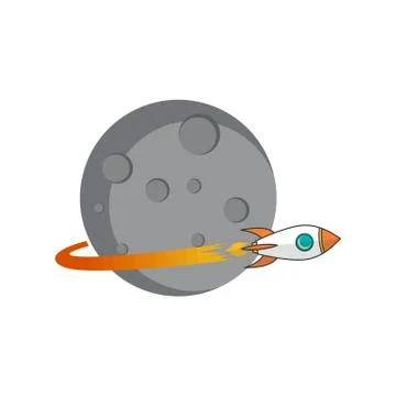 Rocket ship launch space travel theme vector Stock Illustration