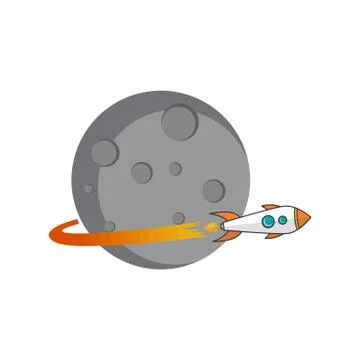 Rocket ship launch space travel theme vector Stock Illustration