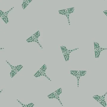 Rocket ship progress glyph vector seamless pattern Stock Illustration