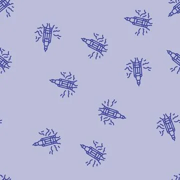 Rocket ship progress line seamless pattern Stock Illustration
