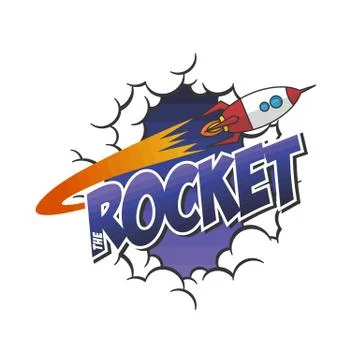 Rocket ship space travel vector art illustration Stock Illustration