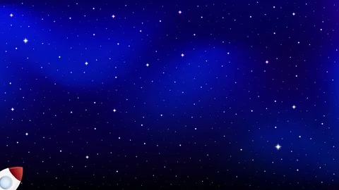 Rocket ship in starry space Stock Footage 104479854