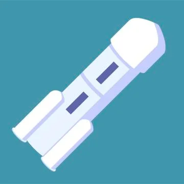 Rocket ship in trendy flat style. Vector illustration. EPS 10. イラスト素材