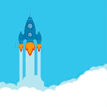 Rocket ship. vector illustration Stock Illustration