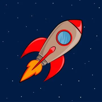 Rocket ship. vector illustration Stock Illustration
