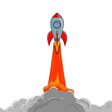 Rocket ship. vector illustration Stock Illustration