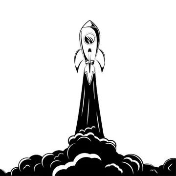 Rocket ship. vector illustration Stock Illustration