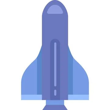 Rocket ship vector space icon spaceship launch Stock Illustration