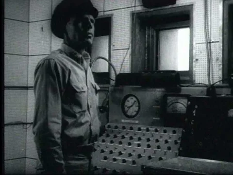A rocket is shot into space in the 1950s with a monkey and mice on board. Stock Footage 75233821