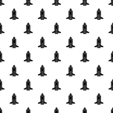 Rocket shuttle pattern vector seamless Stock Illustration