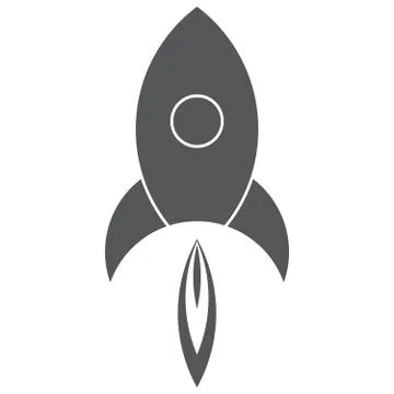 Rocket silhouette Stock Illustration