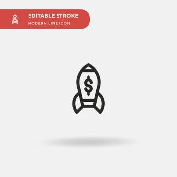 Rocket Simple vector icon. Illustration symbol design template for web mobile Stock Illustration