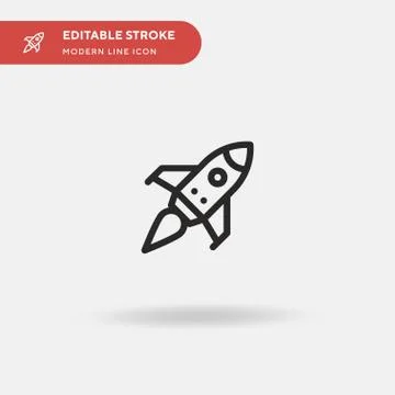 Rocket Simple vector icon. Illustration symbol design template for web mobile Stock Illustration