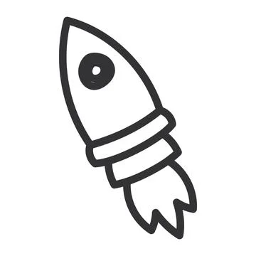 Rocket sketch icon Hand Draw Vector Illustrazione stock