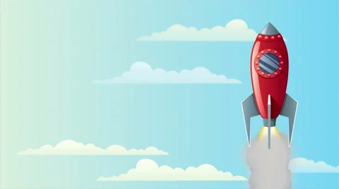 Rocket in Sky Stock Footage 51728798