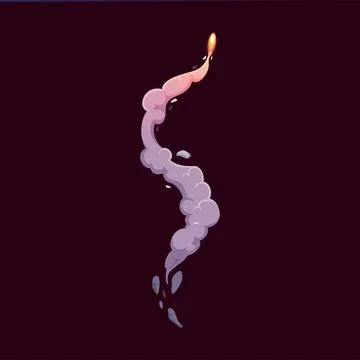 Rocket smoke, fire trail or plane engine flame Stock Illustration