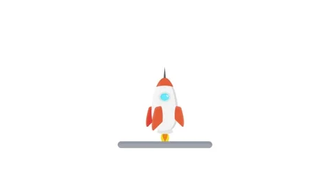 A rocket soaring through the sky, prominently featuring a clock attached to.. Stock Footage 332388925