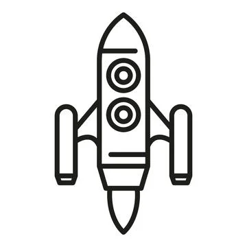 Rocket space icon outline vector. Spaceship launch 스톡 일러스트