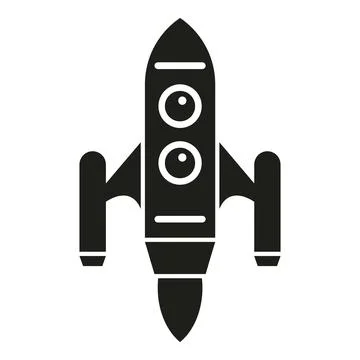 Rocket space icon simple vector. Fire start Stock Illustration