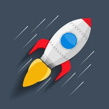 Rocket in Space Stock Illustration