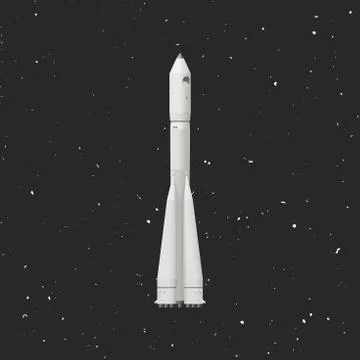 Rocket in space Stock Illustration