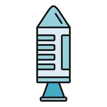 Rocket space launch vehicle icon in cartoon style 스톡 일러스트