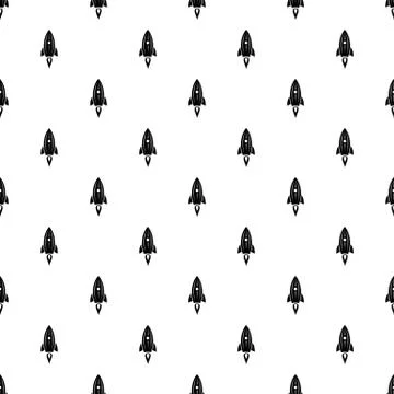 Rocket space pattern vector seamless Stock Illustration