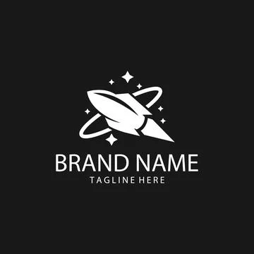 Rocket space science star logo design vector Illustrazione stock