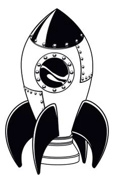 Rocket space ship illustration イラスト素材