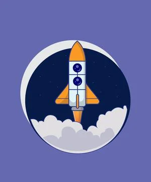 Rocket Space Ship Launch Vector illustration 스톡 일러스트