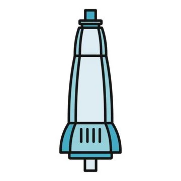 Rocket spaceship launching into space innovation future Stock Illustration
