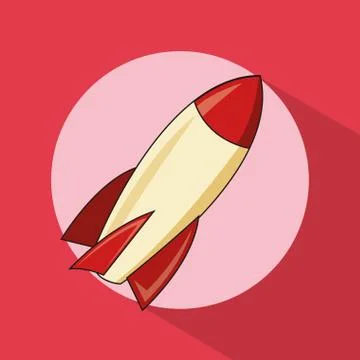 Rocket spaceship pop art comic design Illustrazione stock