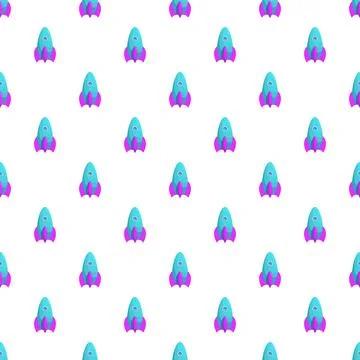 Rocket spaceship seamless pattern for startup galaxy exploration Stock Illustration