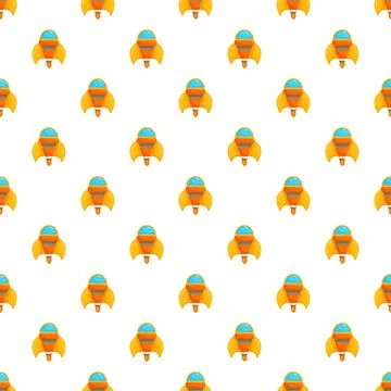 Rocket spaceship seamless pattern symbolizing startup launch and travel 스톡 일러스트