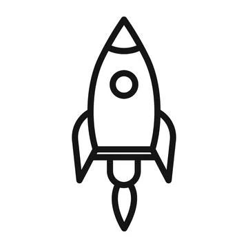 Rocket Spaceship Startup icon mark in filled style Stock Illustration