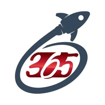 Rocket speed 365 infinity logo icon design illustration vector Illustrazione stock
