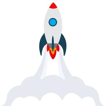 Rocket start up background. Business concept illustration. Stock Illustration